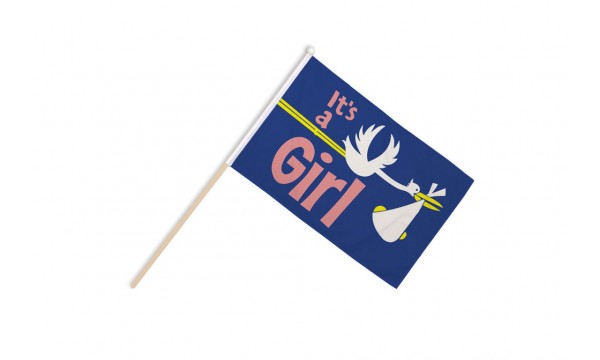 Its a Girl Hand Flags